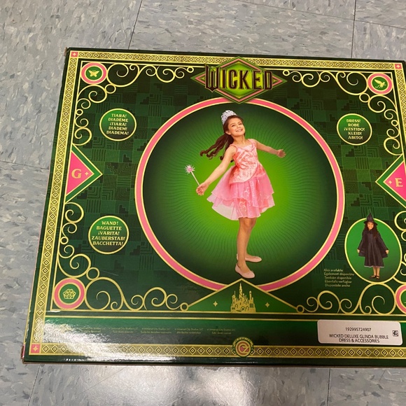 Wicked Glinda Little Girl Dress Up Costume Set - Picture 5 of 5